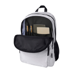 Sac à dos ordinateur portable polyester recyclé poche pour PC 15” couleur gris quatrième vue