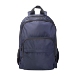 Sac à dos ordinateur portable polyester recyclé poche pour PC 15” couleur bleu marine deuxième vue frontale