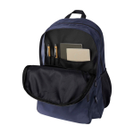 Sac à dos ordinateur portable polyester recyclé poche pour PC 15” couleur bleu marine quatrième vue