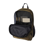 Sac à dos ordinateur portable polyester recyclé poche pour PC 15” couleur vert foncé quatrième vue