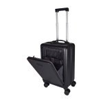 Valise cabine en plastique recyclé avec compartiment pour PC 20” couleur noir deuxième vue