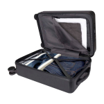Valise cabine en plastique recyclé avec compartiment pour PC 20” couleur noir quatrième vue