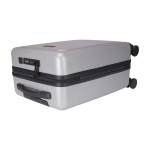 Valise cabine en plastique recyclé avec compartiment pour PC 20” couleur argenté vue détail 1