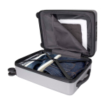 Valise cabine en plastique recyclé avec compartiment pour PC 20” couleur argenté quatrième vue