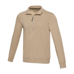 Pull unisexe en tissu recyclé fermeture éclair courte 280 g/m² Unisex-Pullover aus recyceltem Stoff, 280 g/m2, Elevate NXT couleur ivoire
