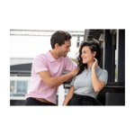 Polo à manches courtes pour homme en coton piqué 200 g/m² Herren-Poloshirt aus Piqué-Baumwolle, 200 g/m2, Elevate Life couleur bleu pastel image nature morte