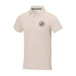 Polo à manches courtes pour homme en coton piqué 200 g/m² Herren-Poloshirt aus Piqué-Baumwolle, 200 g/m2, Elevate Life vue impression sérigraphique