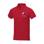 Polo à manches courtes pour homme en coton piqué 200 g/m² Herren-Poloshirt aus Piqué-Baumwolle, 200 g/m2, Elevate Life vue impression sérigraphique