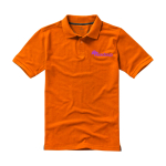 Polo à manches courtes pour homme en coton piqué 200 g/m² Herren-Poloshirt aus Piqué-Baumwolle, 200 g/m2, Elevate Life vue impression sérigraphique