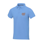 Polo à manches courtes pour homme en coton piqué 200 g/m² Herren-Poloshirt aus Piqué-Baumwolle, 200 g/m2, Elevate Life vue impression sérigraphique
