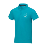 Polo à manches courtes pour homme en coton piqué 200 g/m² Herren-Poloshirt aus Piqué-Baumwolle, 200 g/m2, Elevate Life vue impression sérigraphique