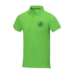 Polo à manches courtes pour homme en coton piqué 200 g/m² Herren-Poloshirt aus Piqué-Baumwolle, 200 g/m2, Elevate Life vue impression sérigraphique