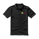 Polo à manches courtes pour homme en coton piqué 200 g/m² Herren-Poloshirt aus Piqué-Baumwolle, 200 g/m2, Elevate Life vue impression sérigraphique