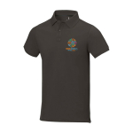 Polo à manches courtes pour homme en coton piqué 200 g/m² Herren-Poloshirt aus Piqué-Baumwolle, 200 g/m2, Elevate Life vue impression sérigraphique