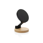 Support magnétique pour téléphone en plastique recyclé et bambou couleur noir