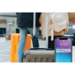 Étiquette de suivi pour bagage avec Find My de Apple couleur noir vue d'ambience 3