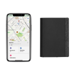 Portefeuille en polyester avec traceur connecté à Find My couleur noir neuvième vue