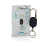 Porte-clés avec localisateur rechargeable compatible avec Find My couleur noir vue avec boîte