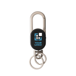 Porte-clés avec localisateur rechargeable compatible avec Find My couleur noir avec zone d'impression