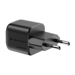 Chargeur double en plastique recyclé avec prise européenne 20W couleur noir deuxième vue