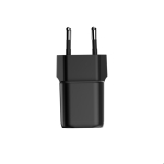 Chargeur double en plastique recyclé avec prise européenne 20W couleur noir huitième vue