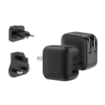 Chargeur ultra-rapide pour plusieurs pays avec 3 sorties 70W couleur noir vue 11