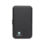 Étui de voyage en matériaux recyclés avec charge 3 en 1 couleur noir dixième vue