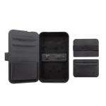 Étui de voyage en matériaux recyclés avec charge 3 en 1 couleur noir septième vue