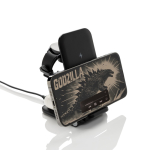 Chargeur sans fil 3 en 1 en aluminium recyclable 15W couleur noir deuxième vue