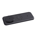 Chargeur magnétique 3 en 1 avec charge sans fil magnétique 15W couleur noir quatrième vue