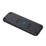 Chargeur magnétique 3 en 1 avec charge sans fil magnétique 15W couleur noir vue avec logo
