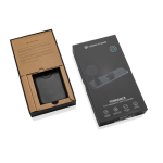 Chargeur magnétique 3 en 1 avec charge sans fil magnétique 15W couleur noir vue avec boîte