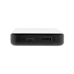 Powerbank en plastique recyclé avec indicateur de 10 000 mAh couleur noir quatrième vue