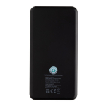 Batterie externe écologique de 20 000 mAh avec 3 ports de charge couleur noir troisième vue