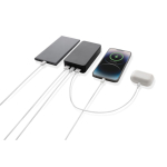 Batterie externe écologique de 20 000 mAh avec 3 ports de charge couleur noir cinquième vue