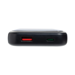 Powerbank avec câbles intégrés et écran digital 10 000 mAh couleur noir septième vue