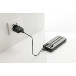 Powerbank avec câbles intégrés et écran digital 10 000 mAh couleur noir huitième vue