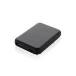 Powerbank sans fil magnétique en plastique recyclé 5 000 mAh couleur noir