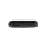 Powerbank sans fil magnétique en plastique recyclé 5 000 mAh couleur noir deuxième vue