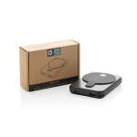 Powerbank sans fil magnétique en plastique recyclé 5 000 mAh couleur noir vue avec boîte