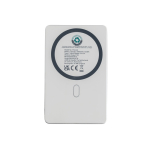 Powerbank avec charge sans fil magnétique et indicateur 5 000 mAh couleur argenté troisième vue