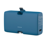 Powerbank en plastique recyclé avec indicateur de charge et 20W couleur bleu dixième vue