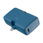 Powerbank en plastique recyclé avec indicateur de charge et 20W couleur bleu vue 11