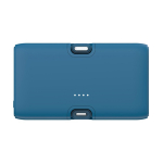 Powerbank en plastique recyclé avec indicateur de charge et 20W couleur bleu sixième vue