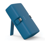 Powerbank en plastique recyclé avec indicateur de charge et 20W couleur bleu neuvième vue