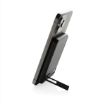 Powerbank magnétique en bambou avec charge sans fil 5 000 mAh couleur noir septième vue