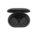 Écouteurs sans fil avec microphone pour appels BT 5.3 couleur noir sixième vue