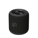 Enceinte en matériaux recyclés avec microphone intégré couleur noir avec zone d'impression