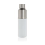 Gourde thermique en acier recyclé avec bouchon antifuite 600ml couleur blanc deuxième vue