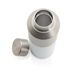 Gourde thermique en acier recyclé avec bouchon antifuite 600ml couleur blanc troisième vue
